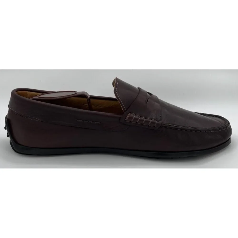 Zelli Monza Italian Calfskin Burgundy Driver Loafers Men’s Size 10 Dress Shoes